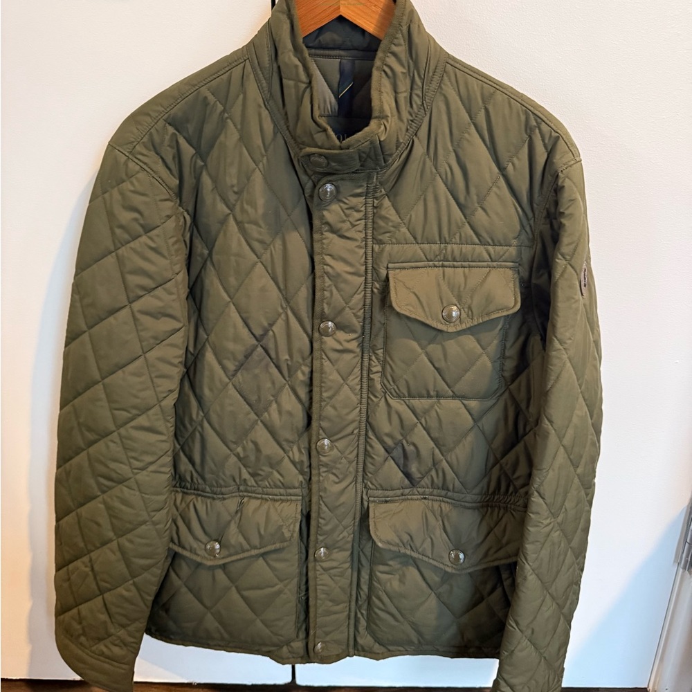 Ralph Lauren Men's Quilted Military Jacket in Olive
